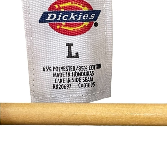 Dickies Work Shirt size Large Khaki Twill long sleeve two chest pockets buttons - Picture 3 of 3